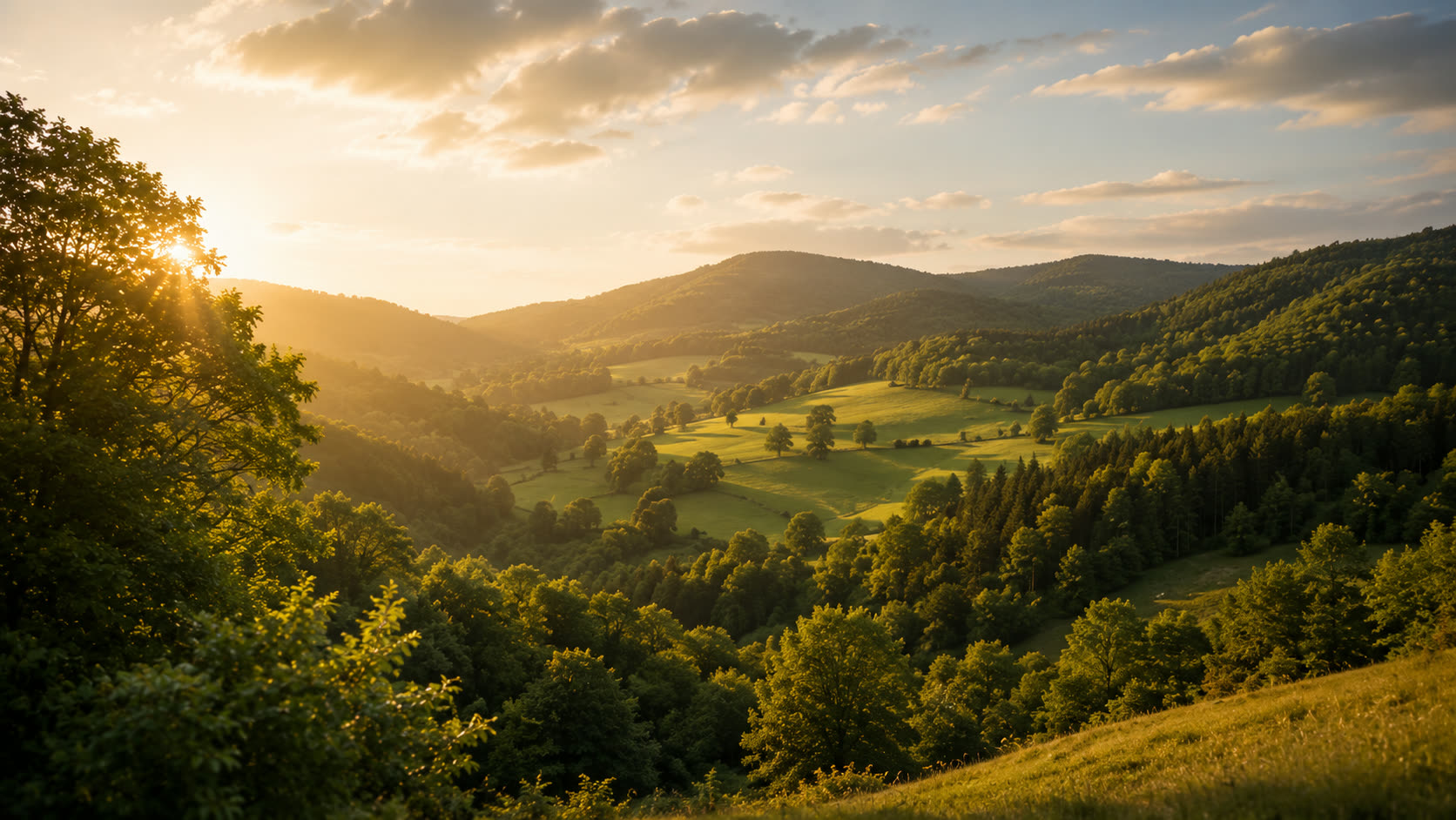 Hügellandschaft der Umgebung